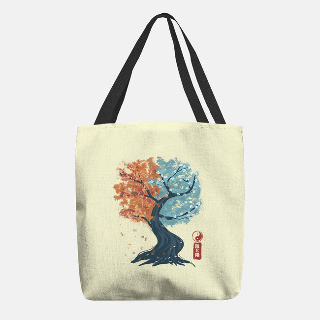 Yin Yang Tree-None-Basic Tote-Bag-IKILO