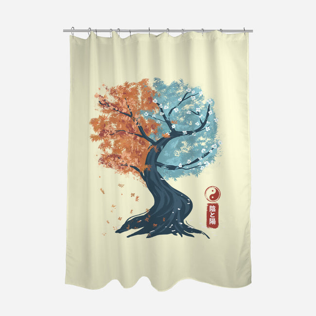 Yin Yang Tree-None-Polyester-Shower Curtain-IKILO