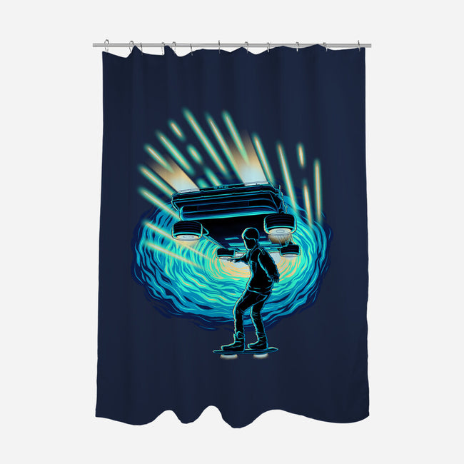 Time Surfing-None-Polyester-Shower Curtain-rmatix