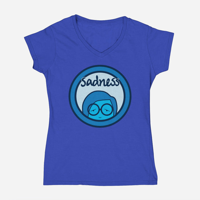 Sadness-Womens-V-Neck-Tee-paulagarcia