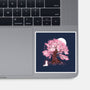 Fox At Sakura Tree-None-Glossy-Sticker-IKILO