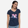 Sakura Spirit-Womens-V-Neck-Tee-IKILO