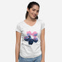 Sakura Spirit-Womens-V-Neck-Tee-IKILO