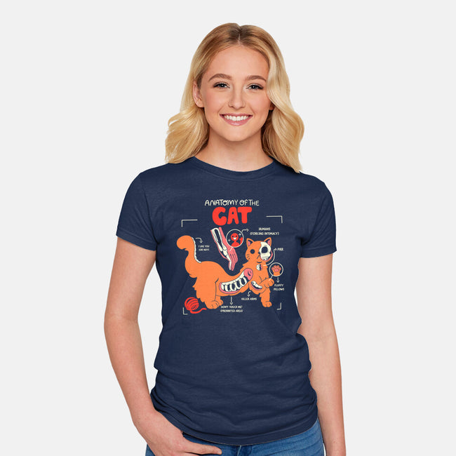 Anatomy Of The Cat-Womens-Fitted-Tee-yumie