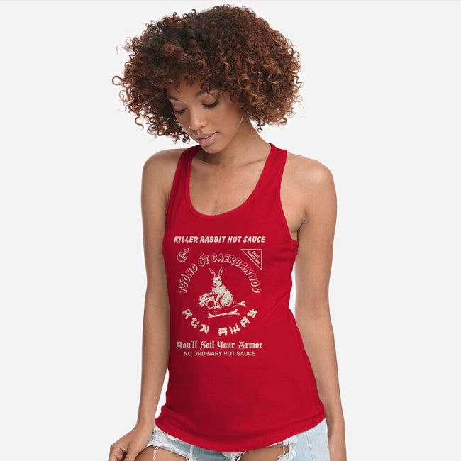 Killer Rabbit Hot Sauce-Womens-Racerback-Tank-kg07