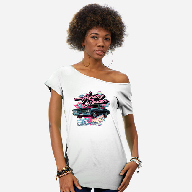 Hunting Season-Womens-Off Shoulder-Tee-glitchygorilla