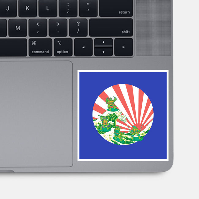 The Great Wave Of Cowabunga-None-Glossy-Sticker-dalethesk8er