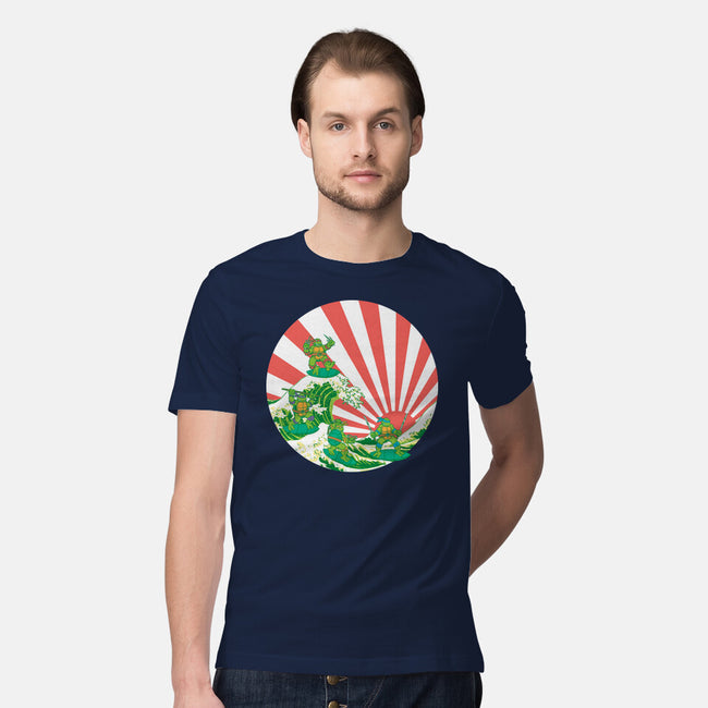 The Great Wave Of Cowabunga-Mens-Premium-Tee-dalethesk8er