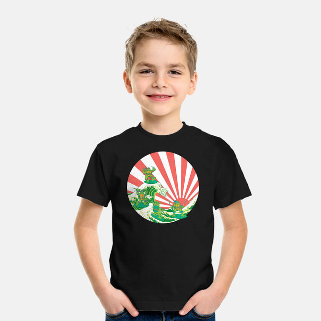 The Great Wave Of Cowabunga-Youth-Basic-Tee-dalethesk8er