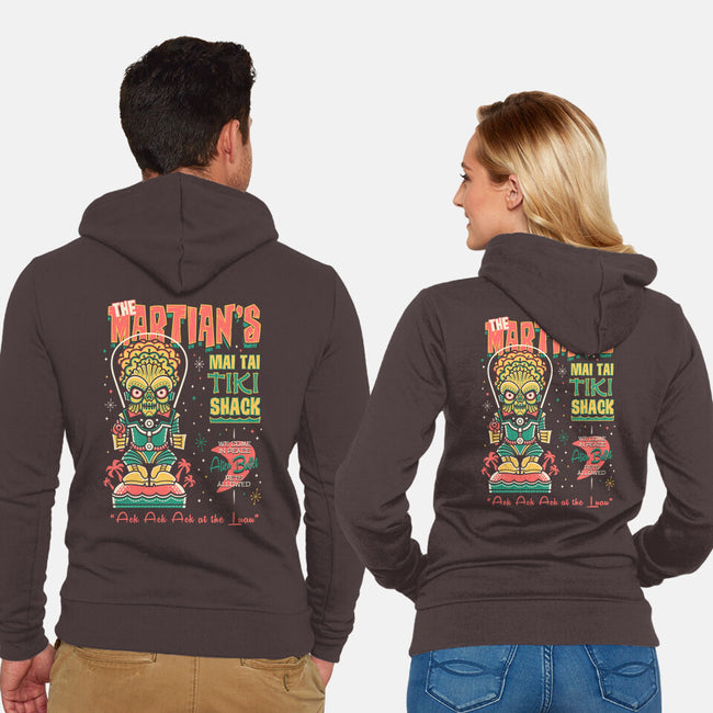 Martian Mai Tai-Unisex-Zip-Up-Sweatshirt-Nemons