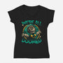 All Doomed-Womens-V-Neck-Tee-teesgeex