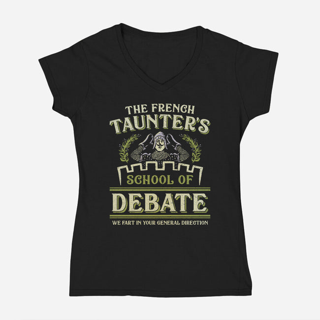 Taunter's Debate School-Womens-V-Neck-Tee-kg07