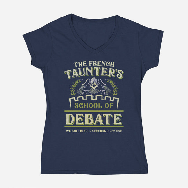 Taunter's Debate School-Womens-V-Neck-Tee-kg07