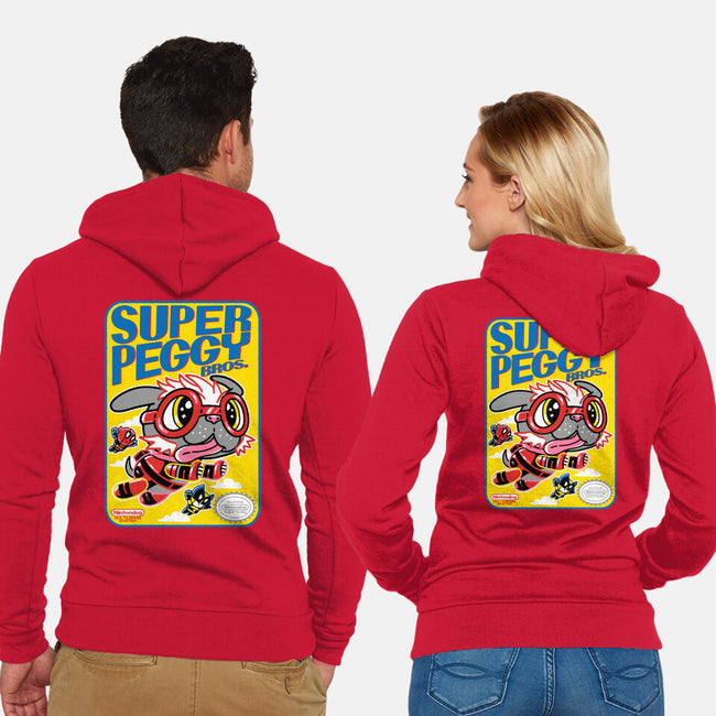 Super Peggy Bros-Unisex-Zip-Up-Sweatshirt-naomori