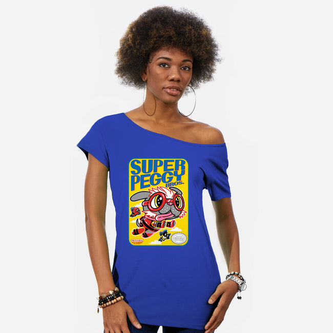 Super Peggy Bros-Womens-Off Shoulder-Tee-naomori