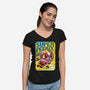 Super Peggy Bros-Womens-V-Neck-Tee-naomori