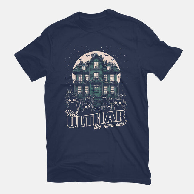 Cats Visit Ulthar-Mens-Basic-Tee-Studio Mootant