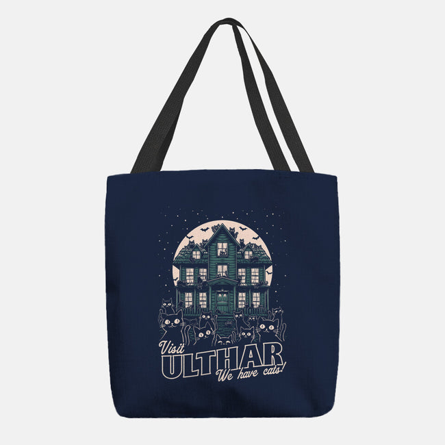 Cats Visit Ulthar-None-Basic Tote-Bag-Studio Mootant