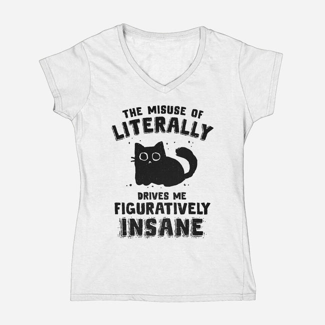 Figuratively Insane-Womens-V-Neck-Tee-kg07