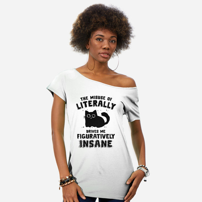 Figuratively Insane-Womens-Off Shoulder-Tee-kg07