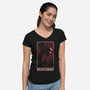 The Hunter Tarot-Womens-V-Neck-Tee-naomori