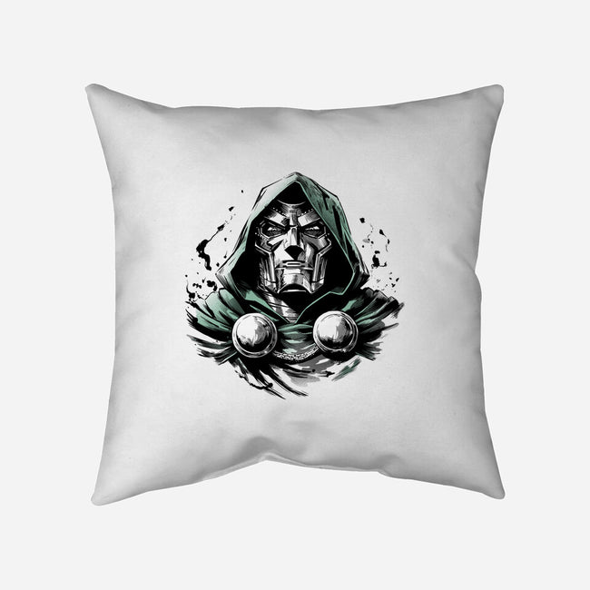 Doom The Destroyer-None-Removable Cover-Throw Pillow-ddjvigo