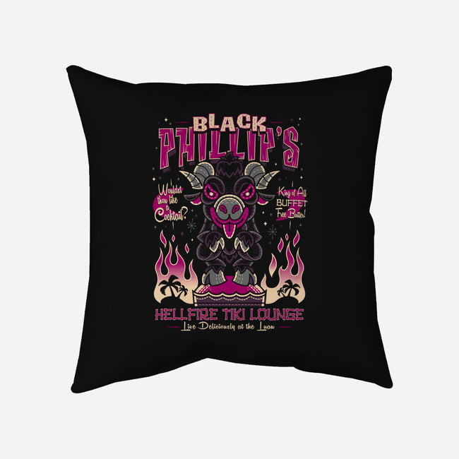 Black Phillips Hellfire Tiki Lounge-None-Removable Cover-Throw Pillow-Nemons