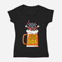 Drunk Side-Womens-V-Neck-Tee-krisren28