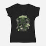 Creature Of The Deep-Womens-V-Neck-Tee-glitchygorilla