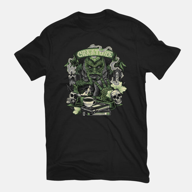 Creature Of The Deep-Womens-Fitted-Tee-glitchygorilla