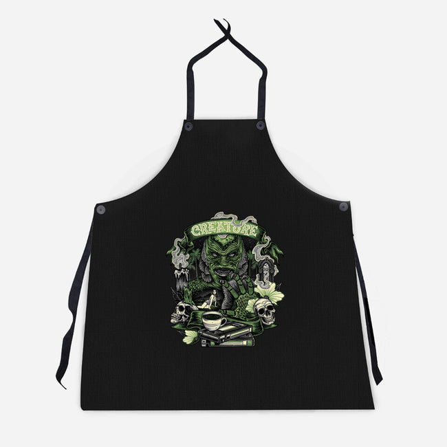 Creature Of The Deep-Unisex-Kitchen-Apron-glitchygorilla