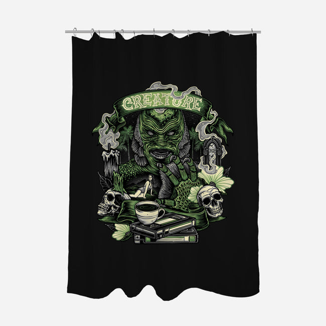 Creature Of The Deep-None-Polyester-Shower Curtain-glitchygorilla