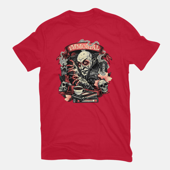 The Blood Of The Immortal-Womens-Basic-Tee-glitchygorilla