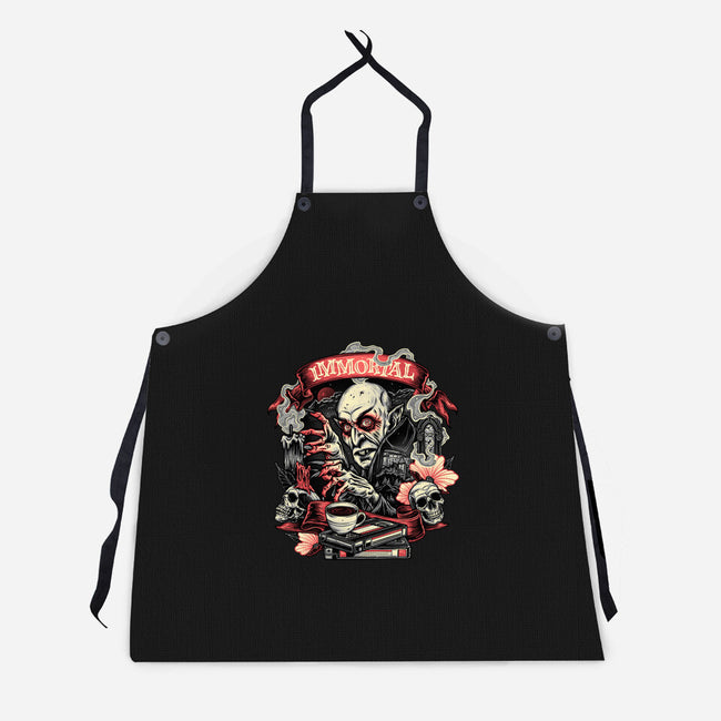 The Blood Of The Immortal-Unisex-Kitchen-Apron-glitchygorilla