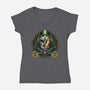 Prepare For Doom-Womens-V-Neck-Tee-glitchygorilla