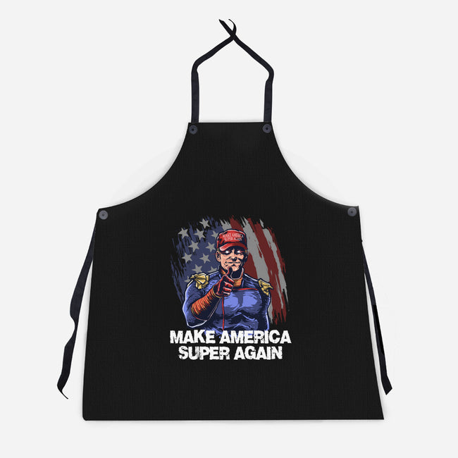 Make America Super Again-Unisex-Kitchen-Apron-zascanauta