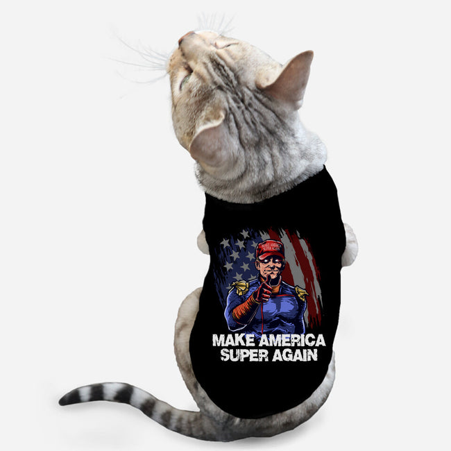 Make America Super Again-Cat-Basic-Pet Tank-zascanauta