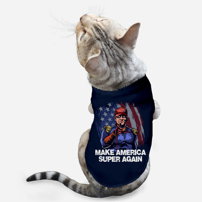 Make America Super Again-Cat-Basic-Pet Tank-zascanauta