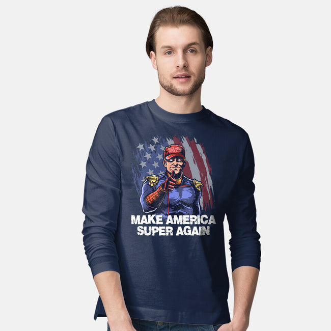 Make America Super Again-Mens-Long Sleeved-Tee-zascanauta