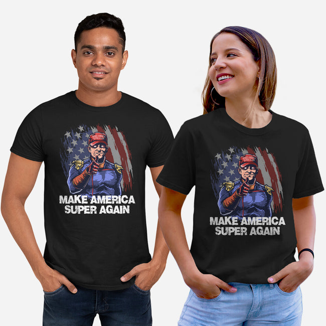 Make America Super Again-Unisex-Basic-Tee-zascanauta