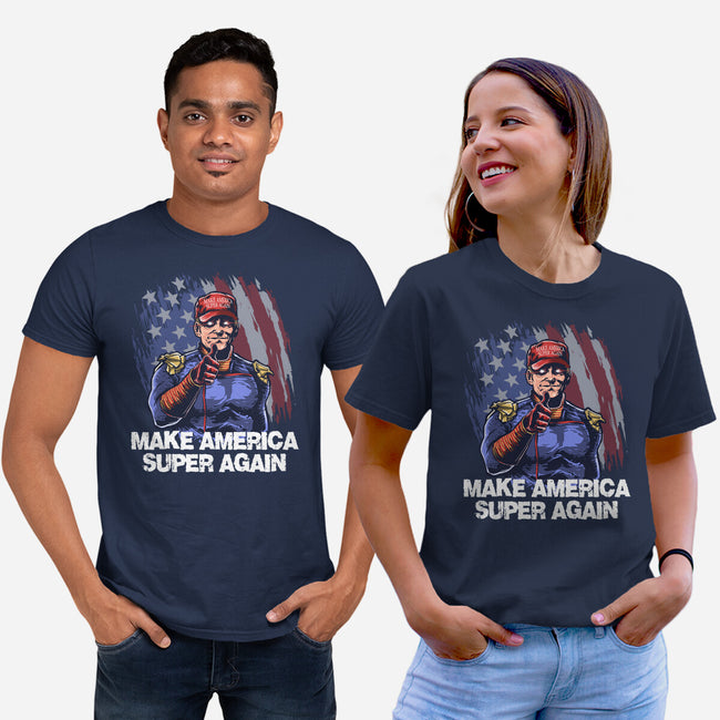 Make America Super Again-Unisex-Basic-Tee-zascanauta