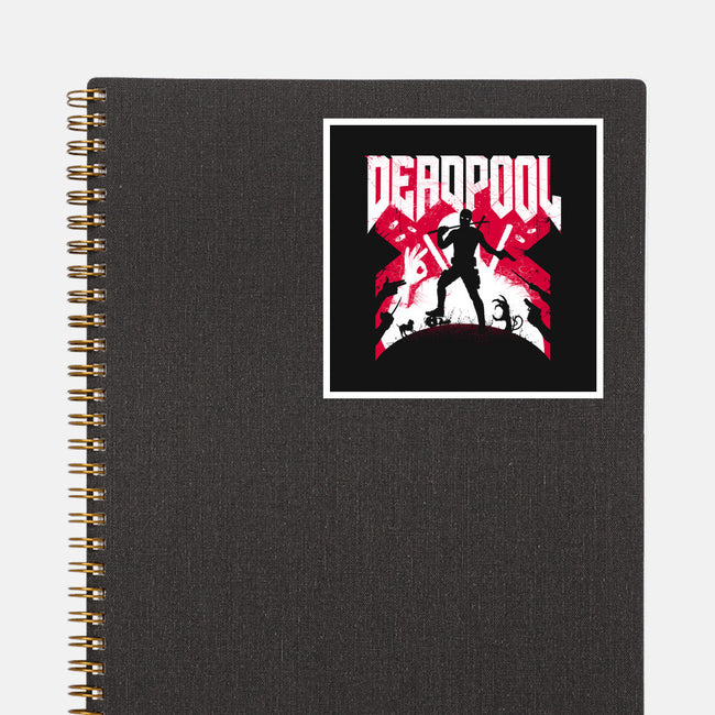 Deadpool Doom-None-Glossy-Sticker-rocketman_art