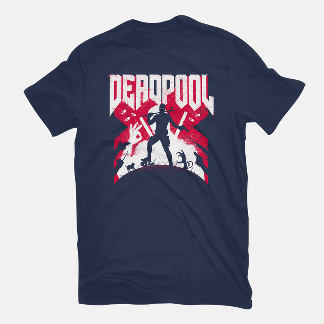 Deadpool Doom-Unisex-Basic-Tee-rocketman_art