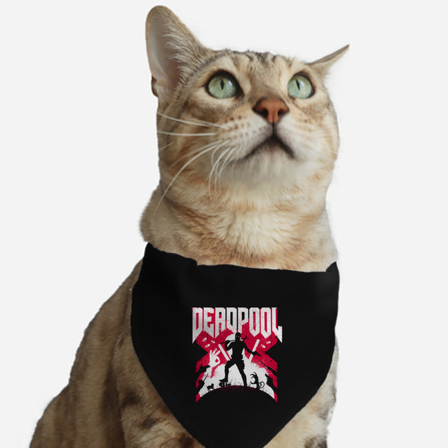 Deadpool Doom-Cat-Adjustable-Pet Collar-rocketman_art