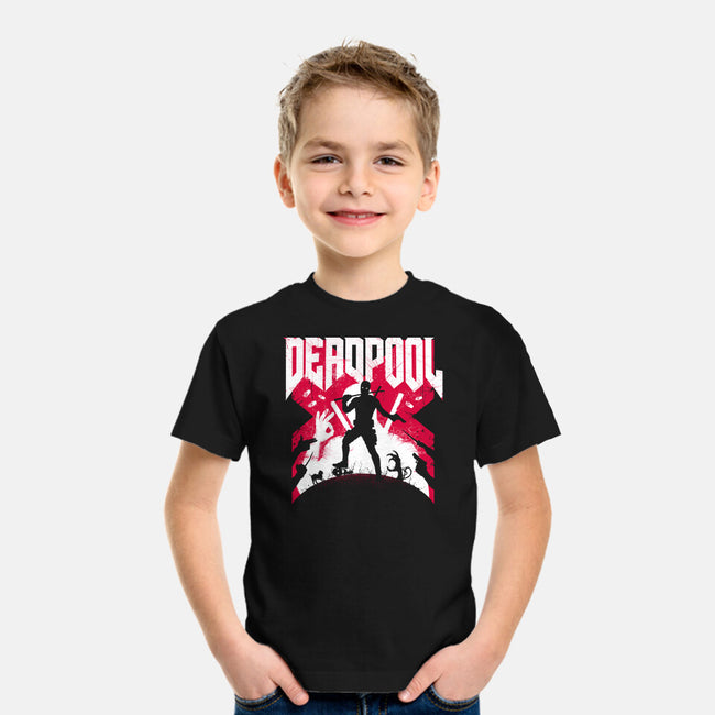 Deadpool Doom-Youth-Basic-Tee-rocketman_art