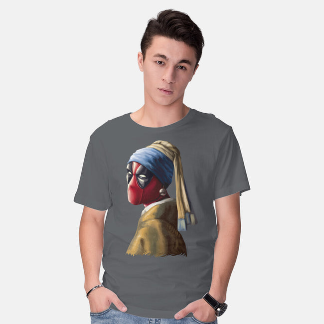 Hero With A Pearl Earring-Mens-Basic-Tee-daobiwan