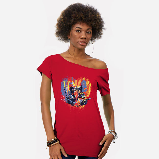 Mutant BFFs-Womens-Off Shoulder-Tee-zascanauta