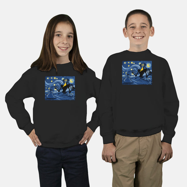 Starry Duel-Youth-Crew Neck-Sweatshirt-daobiwan