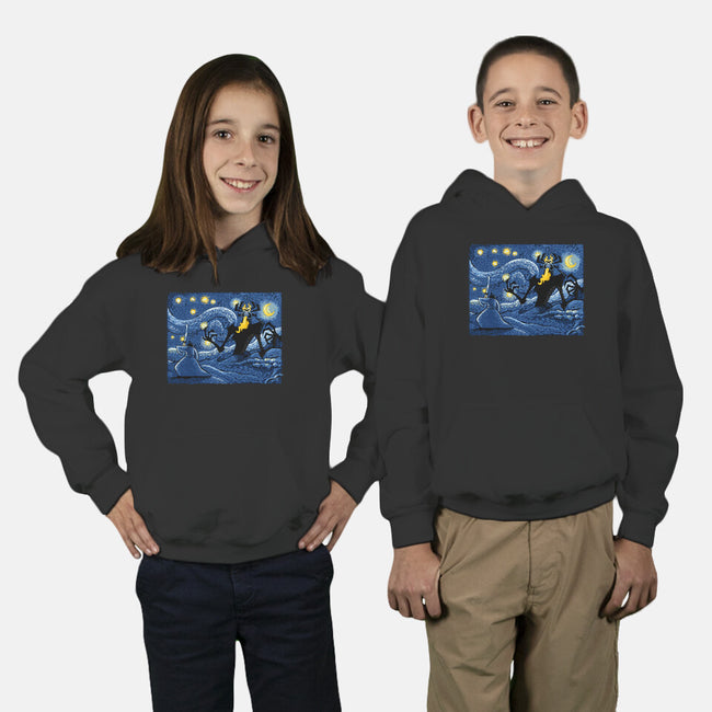 Starry Duel-Youth-Pullover-Sweatshirt-daobiwan