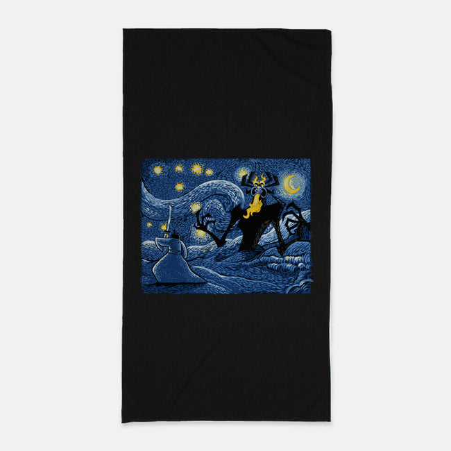 Starry Duel-None-Beach-Towel-daobiwan